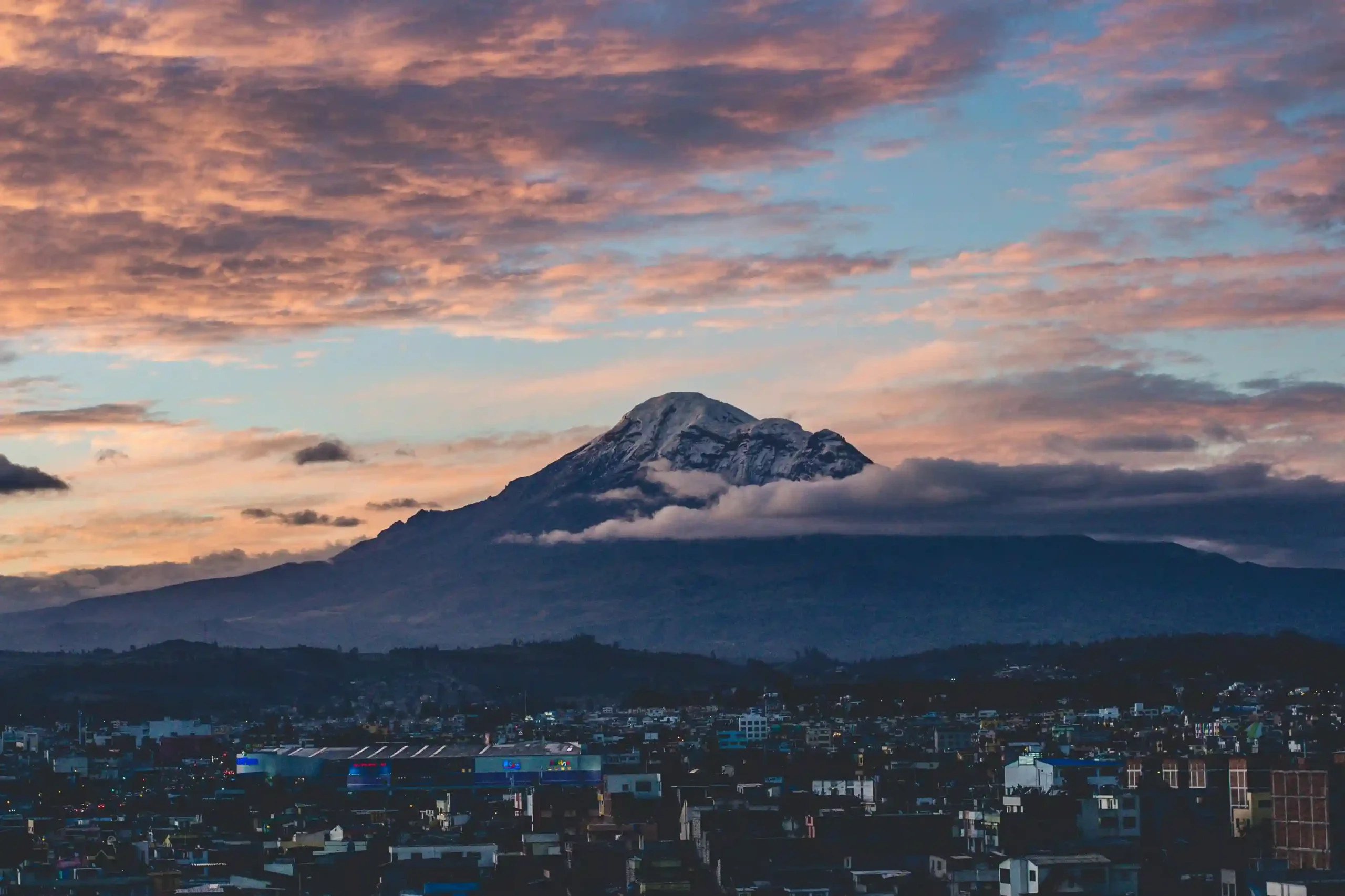 Vulkan Chimborazo, Ecuador, von Riobamba aus