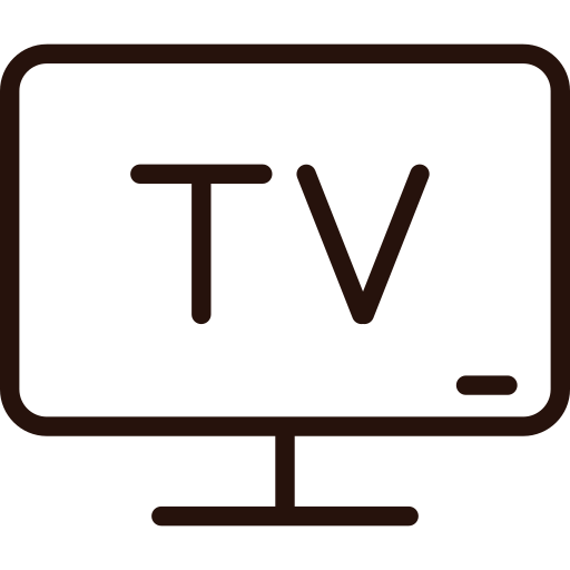 TV de pantalla plana con canales por cable y satélite